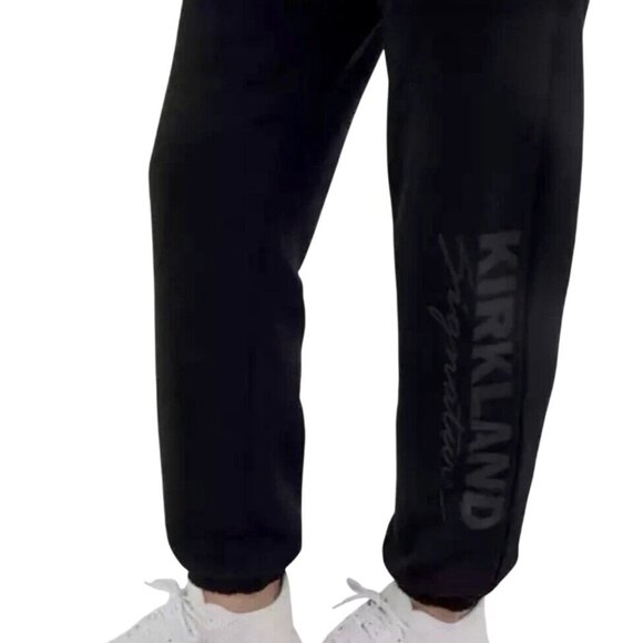 Kirkland Unisex Logo Jogger Pants Monogram Elastic Waist Drawstring Sweatpants - Picture 2 of 10